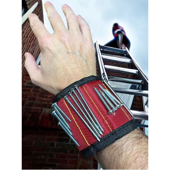 Magnetic Wristband Holds screws, nails, scissors. Ideal for woodworking DIY home - Picture 2 of 10